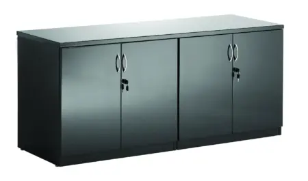 High Gloss Twin Cupboard With Credenza Top